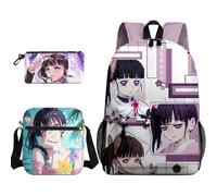 Jiumaocleu Set di 3 zainetti a tema anime Rengoku Kyoujurou, astuccio per matite e matite, borsa a tracolla Kanroji Mitsuri, stampa 3D, per bambini e ragazzi, Tipo 10., Zaino casual