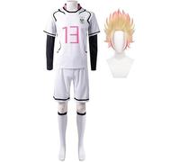 Jiumaocleu Shidou Ryuusei - Costume da cosplay dell'anime Yukimiya Kenyuu, tuta da calcio, abbigliamento sportivo, maglietta, pantaloncini, set per giochi di ruolo, per Halloween
