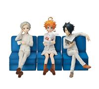 Jiumaocleu The Promised Neverland Figura Statua - Emma/Norman/Ray Figura Divano Seduto Pose Anime Figura Modello Giocattoli Fatto a Mano Decorazione Desktop per Auto Cruscotto Casa Ufficio