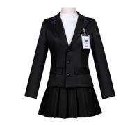 Jiumaocleu Tsukatsuki Rio Cosplay Costume Scuola JK Uniforme Set Completo | Abito nero uniforme gonna Tsukatsuki Rio Costume per Halloween, feste di carnevale