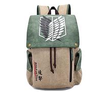 Jiumaocleu Zaino anime, Eren Jaeger, Mikasa, Levi Printing School Backpack Unisex Casual Scuola Viaggi Laptop Zaino Impermeabile Traspirante Scuola Zaino per Studenti, Verde, 6.7in, Zainetto
