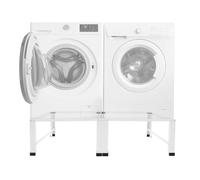 jiumxliu Doppio telaio per lavatrici, con cuscinetti tamponi, doppio piedistallo per asciugatrici, max. 300 kg, base per lavatrice, rialzo piedistallo, 126 x 54,5 x 32 cm