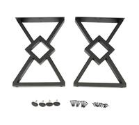 jiumxliu Gambe da tavolo, in metallo, robuste, per tavolino da caffè, tavolo da pranzo, scrivania, panchina, una gamba: 80 kg, portata 30 x 7 x 40 cm, colore nero