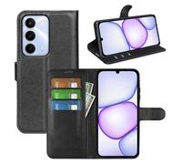 JIUNINE Cover a Libro in Pelle per Realme C100 5G, Nero