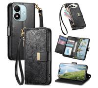 JIUNINE Cover a Libro in Pelle per XIAOMI Redmi Note 17 Pro 5G, Nero