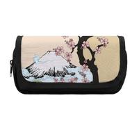JiuPopular Astuccio a doppio strato, Fuji Mountain Cherry Tree in GiapponeBorsa per cancelleria utilizzata come astuccio per ufficio e scuola, borsa da viaggio d'affari o piccola cassetta degli