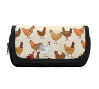 JiuPopular Astuccio a doppio strato, una nidiata di polli Borsa da cancelleria utilizzata come astuccio per ufficio e scuola, borsa da viaggio d'affari o piccola cassetta degli attrezzi, borsa per il