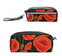 JiuPopular Astuccio in pelle, con farfalle rosa notte luminose. Borsa da cancelleria utilizzata come astuccio per ufficio e scuola, borsa da viaggio d'affari o piccola cassetta degli attrezzi, borsa