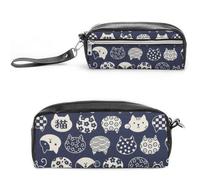 JiuPopular Astuccio in pelle, stile moderno, per cancelleria di metà secolo, usato come astuccio per ufficio e scuola, borsa da viaggio d'affari o piccola cassetta degli attrezzi, borsa per il trucco