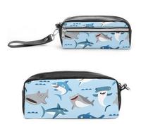 JiuPopular Astuccio in pelle, Yorkshire TerrierStationery Bag utilizzato come astuccio per ufficio e scuola, borsa da viaggio d'affari o piccola cassetta degli attrezzi, borsa per il trucco, Stile 3