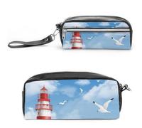 JiuPopular Astuccio in pelle, Yorkshire TerrierStationery Bag utilizzato come astuccio per ufficio e scuola, borsa da viaggio d'affari o piccola cassetta degli attrezzi, borsa per il trucco, Stile-1
