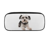 JiuPopular Astuccio in poliuretano, grazioso astuccio per cancelleria con Yorkshire Terrier, utilizzabile come astuccio per ufficio e scuola, borsa da viaggio d'affari o piccola cassetta degli