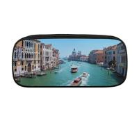 JiuPopular Astuccio in poliuretano, Venezia ItaliaBorsa per cancelleria utilizzata come astuccio per ufficio e scuola, borsa da viaggio d'affari o piccola cassetta degli attrezzi, borsa per il trucco