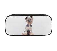 JiuPopular Astuccio in poliuretano, Yorkshire Terrier, astuccio per cancelleria utilizzato come astuccio per ufficio e scuola, borsa da viaggio d'affari o piccola cassetta degli attrezzi, borsa per il