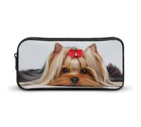 JiuPopular Astuccio per matite, Yorkshire Terrier, astuccio per cancelleria utilizzato come astuccio per ufficio e scuola, borsa da viaggio d'affari o piccola cassetta degli attrezzi, borsa per il