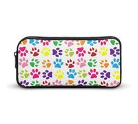 JiuPopular Astuccio portamatite, astuccio per cancelleria con zampe di cane, utilizzato come astuccio per ufficio e scuola, borsa da viaggio d'affari o piccola cassetta degli attrezzi, borsa per il