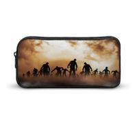 JiuPopular Astuccio, Zombies Dead Men Walking Body at NightStationery Bag utilizzato come astuccio per ufficio e scuola, borsa da viaggio d'affari o piccola cassetta degli attrezzi, borsa per il