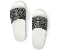JiuPopular Ciabatte antiscivolo, motivo papavero rosso, per uomini e donne, ciabatte da doccia, Colore: bianco., 41 1/3 EU