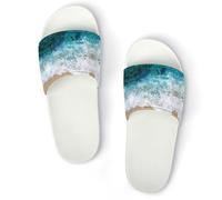 JiuPopular Dia De Los Muertos Skull Sliders antiscivolo per uomini e donne, ciabatte da doccia, Bianco Stile 1, 40 2/3 EU