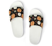 JiuPopular Dia De Los Muertos Skull Sliders antiscivolo per uomini e donne, ciabatte da doccia, Colore: bianco., 38 2/3 EU