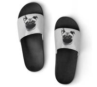 JiuPopular Dia De Los Muertos Skull Sliders antiscivolo per uomini e donne, ciabatte da doccia, Nero Stile 4, 43.5 EU