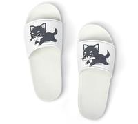 JiuPopular Dia De Los Muertos Skull Sliders antiscivolo per uomini e donne, ciabatte da doccia, Stile bianco 3, 42 2/3 EU