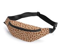 JiuPopular Marsupio con motivo giraffa, marsupio regolabile per corsa, camminata, escursionismo