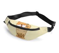 JiuPopular Marsupio, grazioso marsupio Shiba Inu, regolabile, per corsa, camminata, escursionismo
