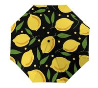 JiuPopular Ombrello pieghevole, grazioso ombrello con bradipo, ombrello da viaggio con apertura e chiusura automatica, antivento, impermeabile, Cartoon Lemon, Automatic