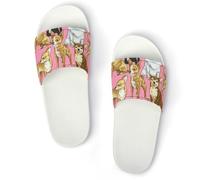 JiuPopular Pantofole antiscivolo, adorabili piccoli bradipi per uomini e donne, ciabatte da doccia, Bianco Stile 4, 37 1/3 EU