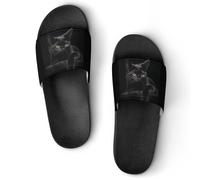 JiuPopular Pantofole antiscivolo, adorabili piccoli bradipi per uomini e donne, ciabatte da doccia, Nero Stile 3, 41 1/3 EU