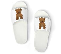 JiuPopular Pantofole antiscivolo, per uomo e donna, con scritta "Peace and Love", Bianco Stile 6, 42 2/3 EU