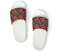 JiuPopular Pantofole antiscivolo, per uomo e donna, con scritta "Peace and Love", Stile bianco 3, 38 2/3 EU