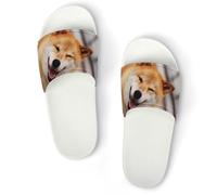 JiuPopular Pantofole antiscivolo, strane pantofole colorate a forma di pollo, per uomini e donne, scivoli da doccia, Bianco Stile 4, 42 1/3 EU