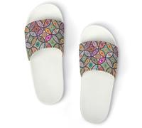 JiuPopular Pantofole antiscivolo, strane pantofole colorate a forma di pollo, per uomini e donne, scivoli da doccia, Colore: bianco., 40 2/3 EU