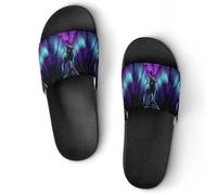 JiuPopular Pantofole antiscivolo, strane pantofole colorate a forma di pollo, per uomini e donne, scivoli da doccia, Stile nero 6, 43.5 EU