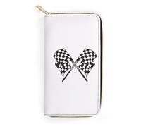 JiuPopular Portafoglio in pelle, bandiere a scacchi bandiera da gara piccola ape, piccole dimensioni e grande capacità, facile da trasportare, Stile:, 19.7x10.5cm, Moderno