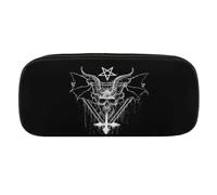 JiuPopular SatanicStationery astuccio in poliuretano, utilizzabile come astuccio per l'ufficio e la scuola, borsa da viaggio d'affari o piccola cassetta degli attrezzi, borsa per il trucco