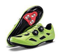 JiuQing Scarpe Ciclismo Uomo Compatibile con Scarpe Bici Spin Peloton Road | Tacchette SPD-SL E SPD KEO Compatibili Con Tacchette Delta Traspiranti Fibbia Girevole Scarpe Da Mountain Bike