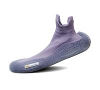 JiuQing Scarpe da Calzino A Piedi Nudi da Donna Scarpe da Fitness per Interni Squat Yoga Fondo Morbido Portatile per Palestra Sport Acquatici Spiaggia,Viola,36 EU