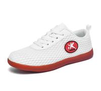 JiuQing Scarpe da Tai Chi da Uomo E da Donna in Rete per Arti Marziali Scarpe da Cross Training Antiscivolo Leggere per Il Fitness,Bianca,38 EU