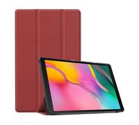 JiuRui Accessori, 3-fold Tablet Leather Protective Case Suitable for Samsung Galaxy Tab S9 Plus x810 12.4 inches 2023(Wine Red)