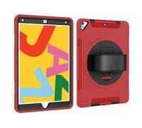 JiuRui Accessori, 3-in-1 Hand Strap Anti Drop Case, TPU Shell Protective Cover Suitable for iPad Pro 13 inch (M3/M2) 2024(Rosso)