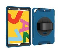 JiuRui Accessori, 3-in-1 Hand Strap Anti Drop Case, TPU Shell Protective Cover Suitable for iPad Pro 13 inch (M3/M2) 2024(Blu)