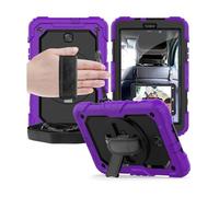 JiuRui Accessori, Anti Drop Silicone Shell with Shoulder Strap, Tablet Protective Case Suitable for iPad 11th Gen 2025/10th Generation-10.9 inch universal(Purple black+Black)