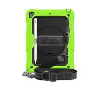 JiuRui Accessori, Anti Drop Silicone Shell With Shoulder Strap, Tablet Protective Case Suitable for Samsung Galaxy Tab A7 10.4 inch/T500-T505 2020 universal(Yellow green+Black)