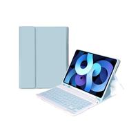 JiuRui Accessori, Custodia morbida Per tastiera con slot Per penna, custodia protettiva in pelle adatta Per iPad Air 13 pollici 2024-2025 universale(Ice Blue+Keyboard)