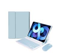 JiuRui Accessori, Custodia morbida Per tastiera con slot Per penna, custodia protettiva in pelle adatta Per iPad mini 7 2024/MINI6 2021 8,3 pollici universale(Ice Blue+Keyboard+Mouse)