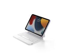 JiuRui Accessori, Custodia Per tablet tutto in uno Tastiera touch retroilluminata magnetica compatibile con iPad 11a generazione 2025/10a generazione -10,9 pollici Universale(Blanc)