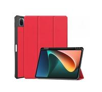 JiuRui Accessori, Custodia protettiva a tre ante con supporto for matita e cover interna in morbido TPU compatibile con Xiaomi Mi Pad 5 Pro 5G da 11 pollici 2021(Rosso,For Mi Pad 5 Pro 5G)